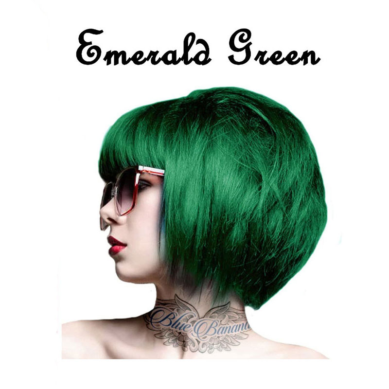 Crazy Color Semi Permanent Hair Colour Cream 100ml -  Emerald green No.53