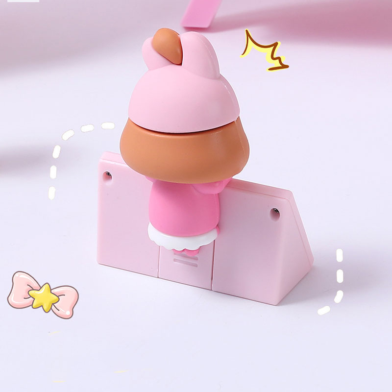 Cute Baby Cartoon Small Electronic Desk Clock - Pink (84)