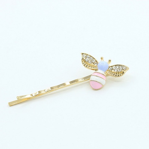 Cute Color Dripping Oil Bee Hairpin (41)