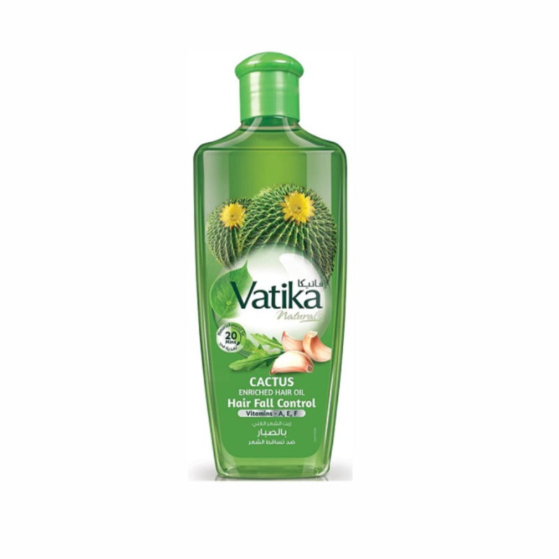 Dabur Vatika Naturals Cactus Enriched Hair Oil With Vitamin A, E, F 300ml  || The MallBD