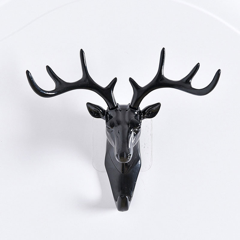 Deer Head Wall Hooks - Black