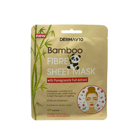 Derma V10 Bamboo Fibre Pomegranate Sheet Mask