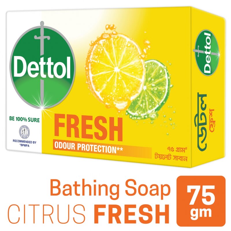 Dettol Fresh Odour Protection Soap 75g