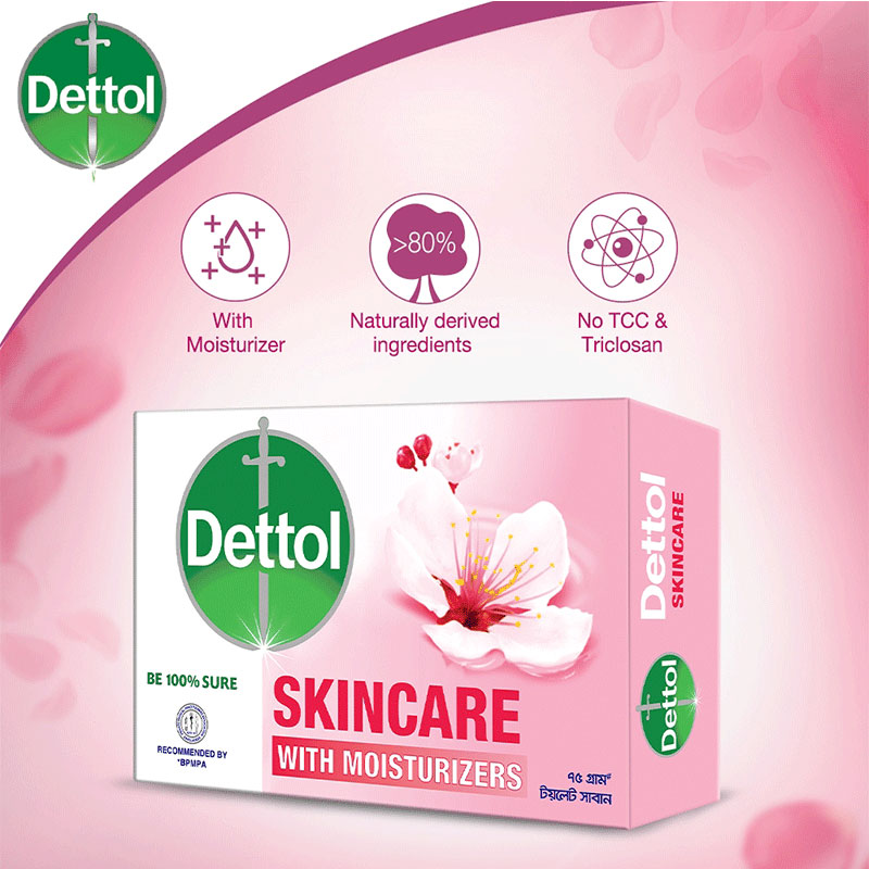 Dettol Skincare With Moisturizers Soap 75g - 3 Pack