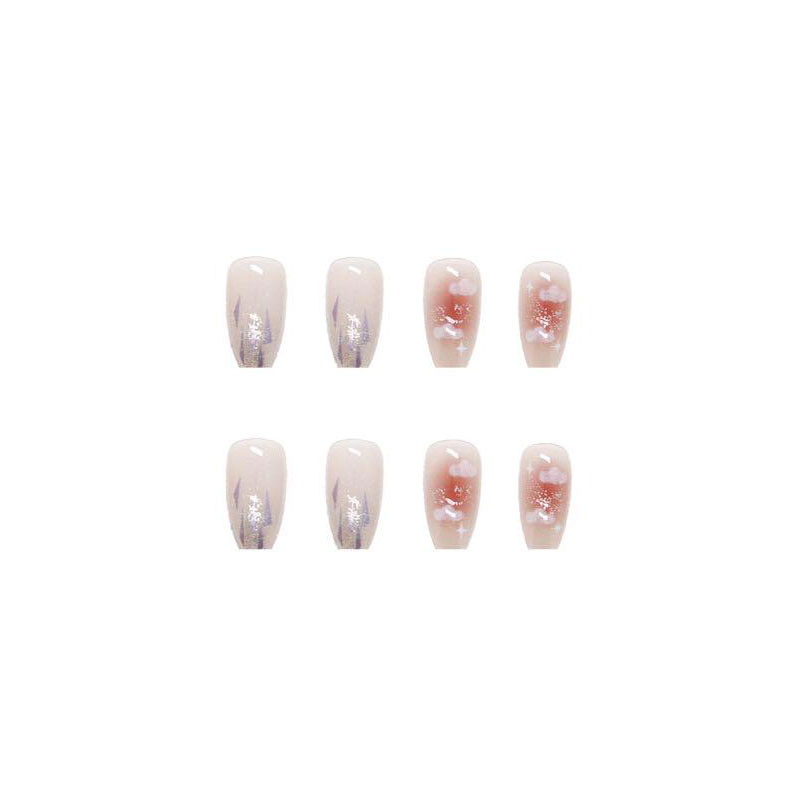 Do It Yourself 24pcs False Nails - Sparkling Cloud (416)