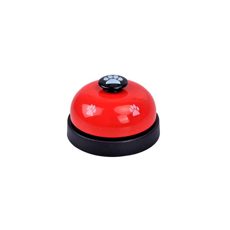 Dog Paw Prints Training Ring Bell - Red (20194)