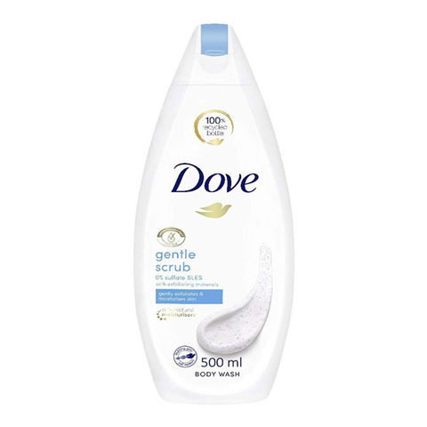 Dove Gentle Scrub With Exfoliating Minerals Body Wash 500ml