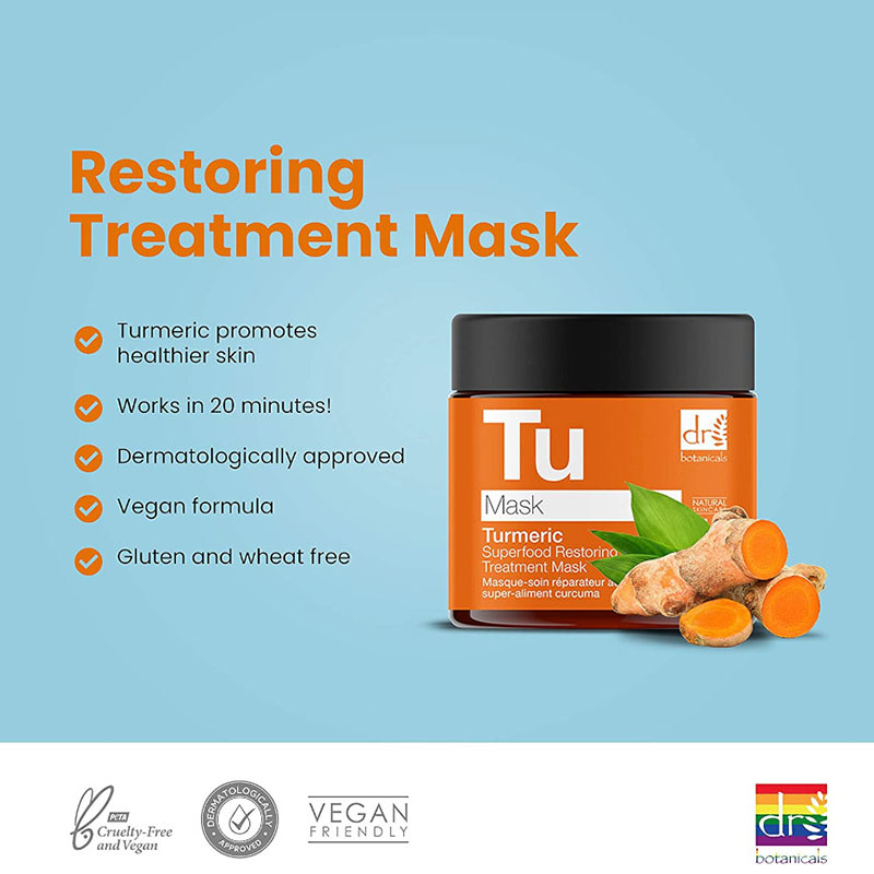 Dr. Botanicals Turmeric Superfood Restoring Treatment Face Mask 60ml
