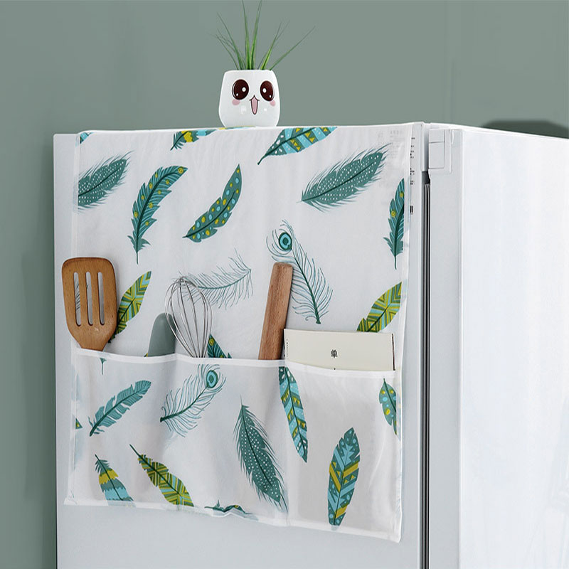 Dust & Oil-Proof Refrigerator Cover Cloth With Storage Bag