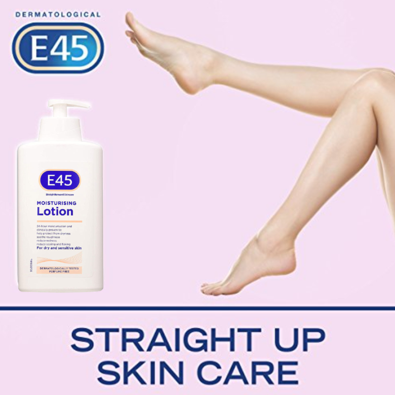 E45 Straightforward Skincare Moisturising Lotion For Dry & Sensitive Skin 500ml