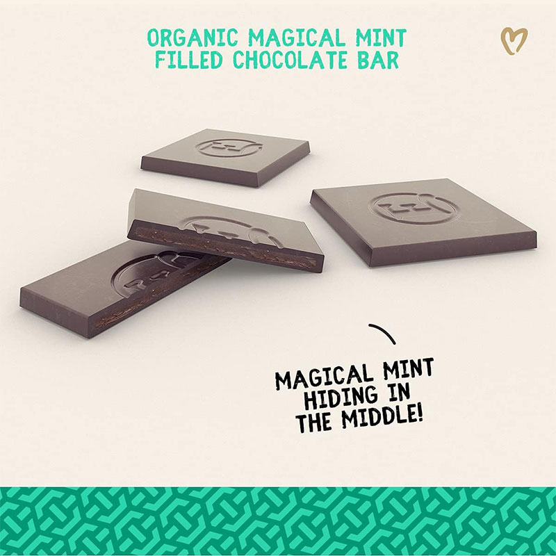 Enjoy Organic Dark Chocolate Bar 70g - Mint Filled