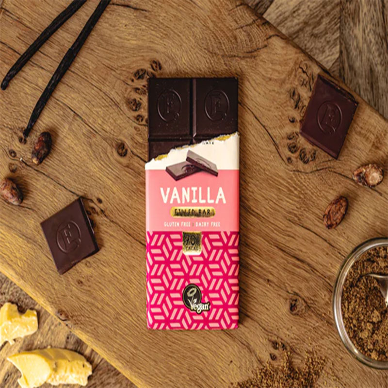 Enjoy Organic Dark Chocolate Bar 70g - Vanilla Filled