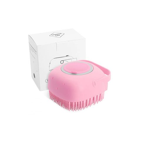 Exquisit Life Silicone Massage Bath Brush - Pink