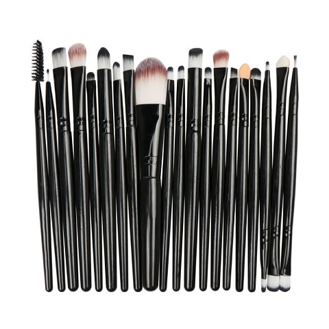 Eye Makeup Brush 20 Pieces Set - Black (20106)