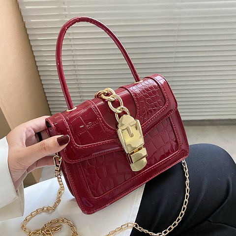 Fashionable Crocodile Pattern Chain Lock Small Bag (1001064)