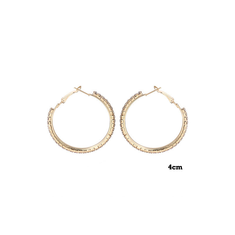 Fashionable Golden Sterling Silver Hoop Earrings (301007)