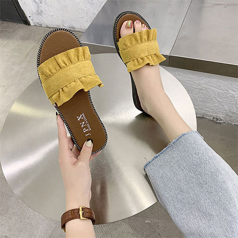 Female Sandals Lace Casual Slippers
