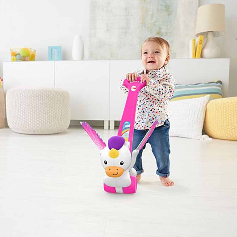 fisher price push and flutter unicorn