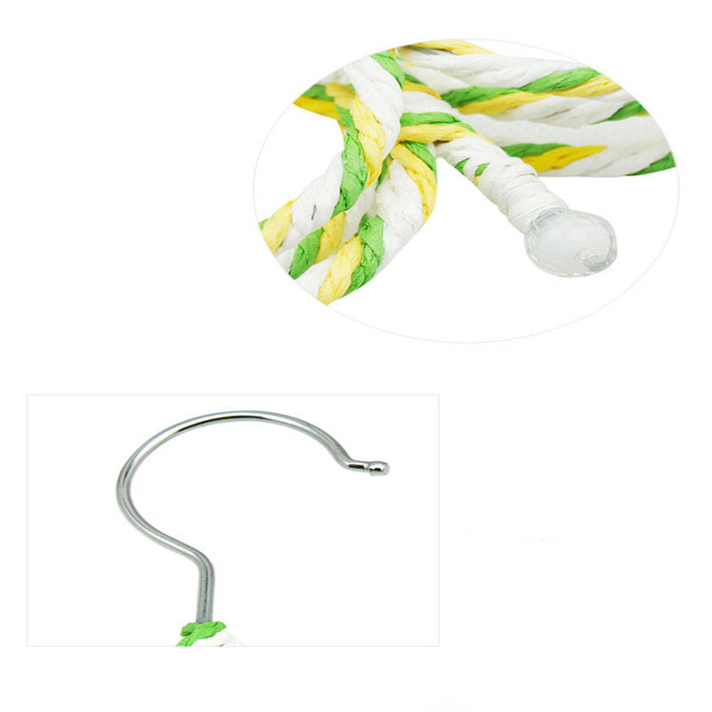 Foldable 28 Ring Scarf Hanger - Yellow & Green