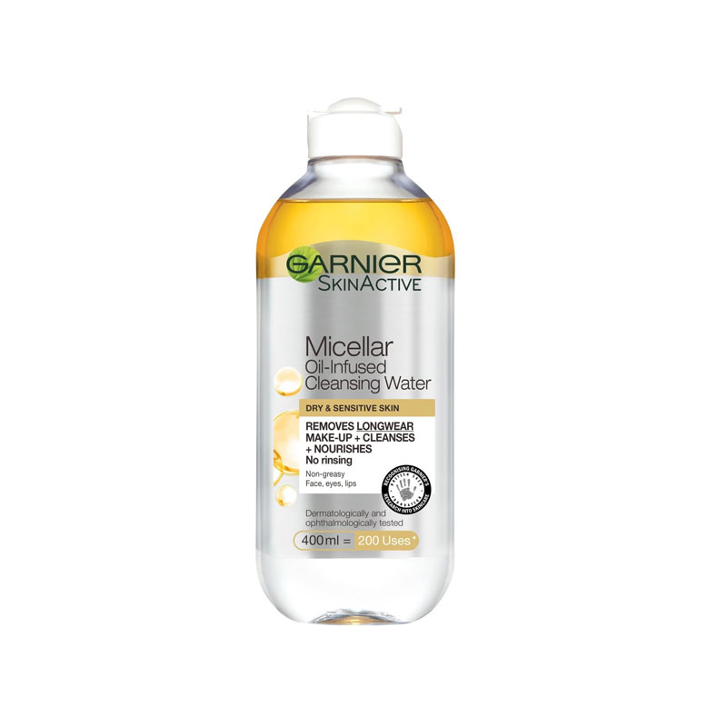 Garnier Skin Active Micellar Oil Infused Cleansing Water For Dry & Sensitive Skin 400ml