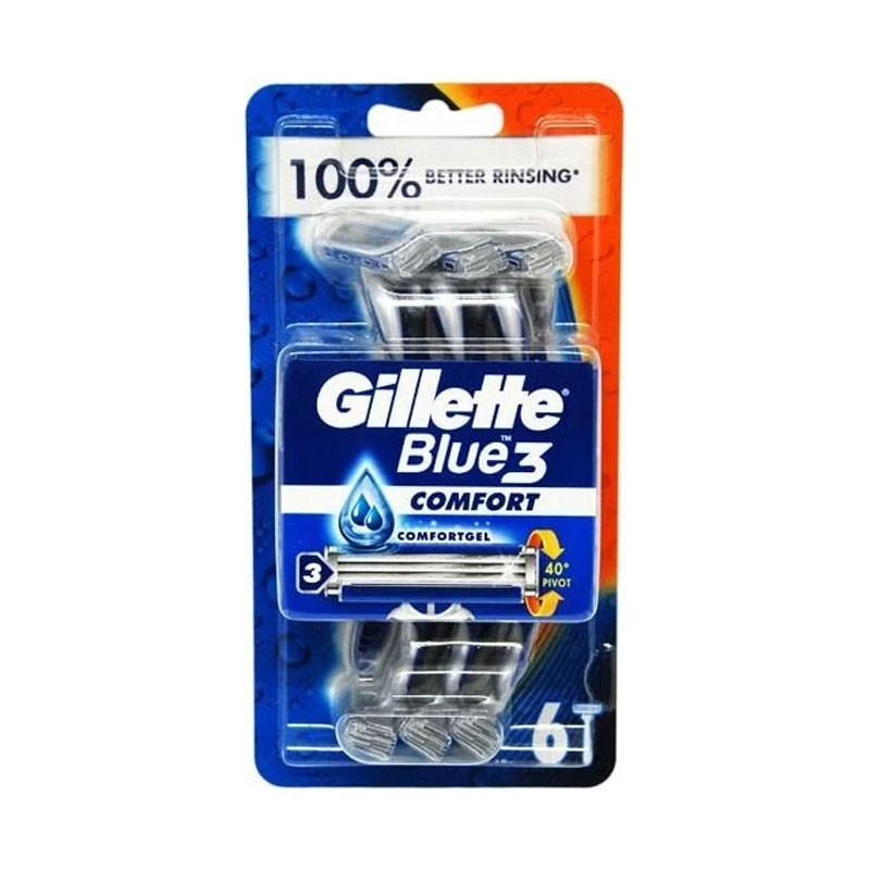Gillette Blue 3 Comfort Razors - 6pcs (9862)