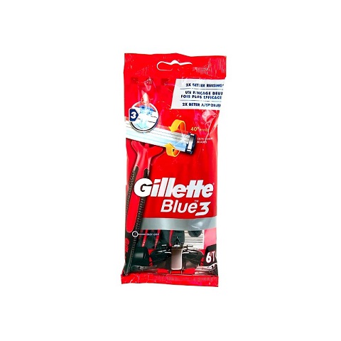 Gillette Blue3 F1 Disposable Razors Pack - 6 Pieces