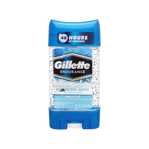 Gillette Endurance Eliminates Odor Arctic Ice Power Beads Antiperspirant Clear Gel 107g