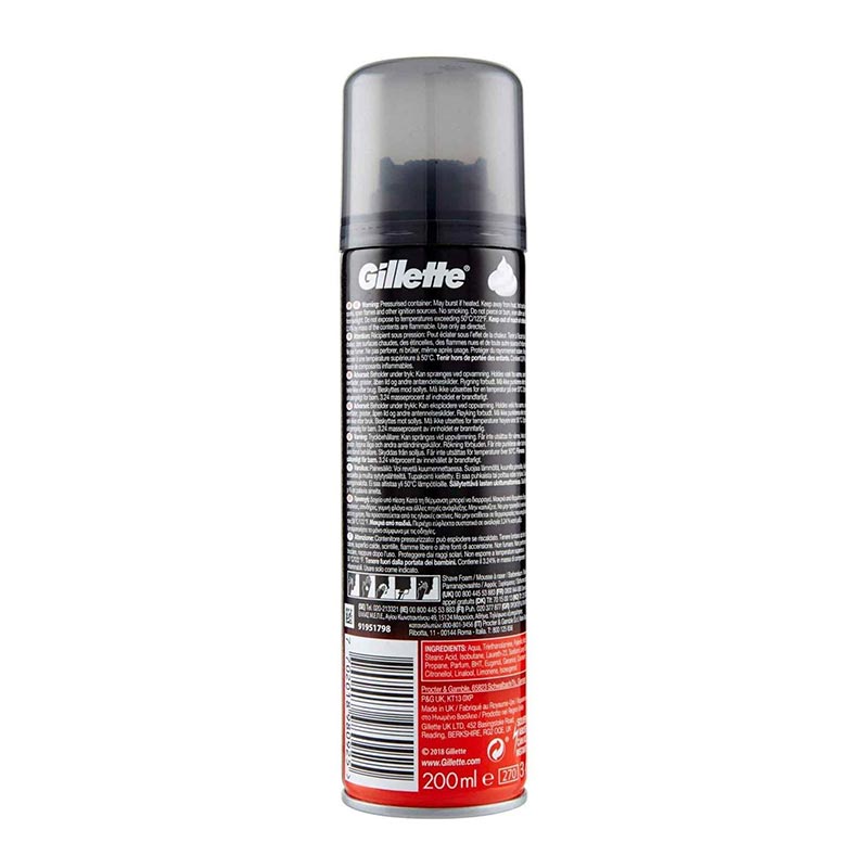 Gillette Men's Regular Shaving Foam 200ml