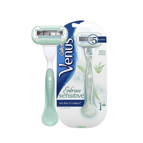 Gillette Venus Embrace Sensitive Razor With A Touch Of Aloe For Women