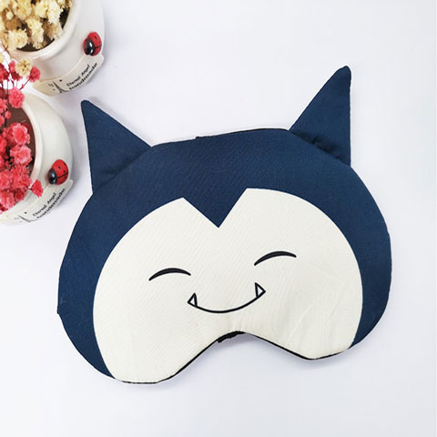 Girls Sleeping Cute Cartoon Eye Mask - Blue White Cat