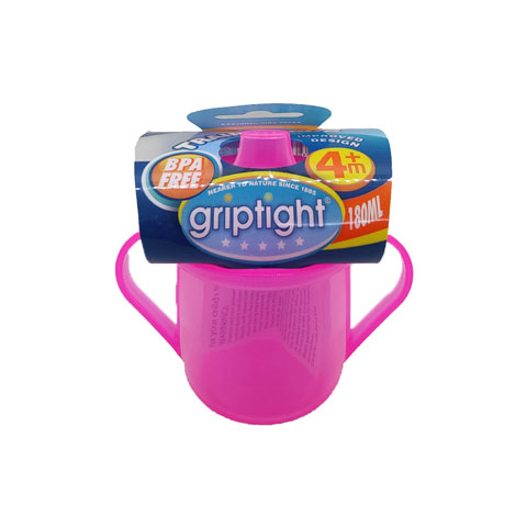 Griptight 4m+ Easy Grip Handles Trainer Cup 180ml - Pink