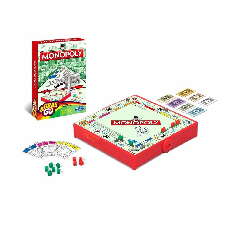 Hasbro Gaming Monopoly Grab & Go Game (2 - 4 Players)