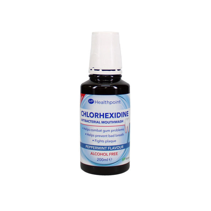 Healthpoint Chlorhexidine Antibacterial Mouthwash With Peppermint Flavour 200ml