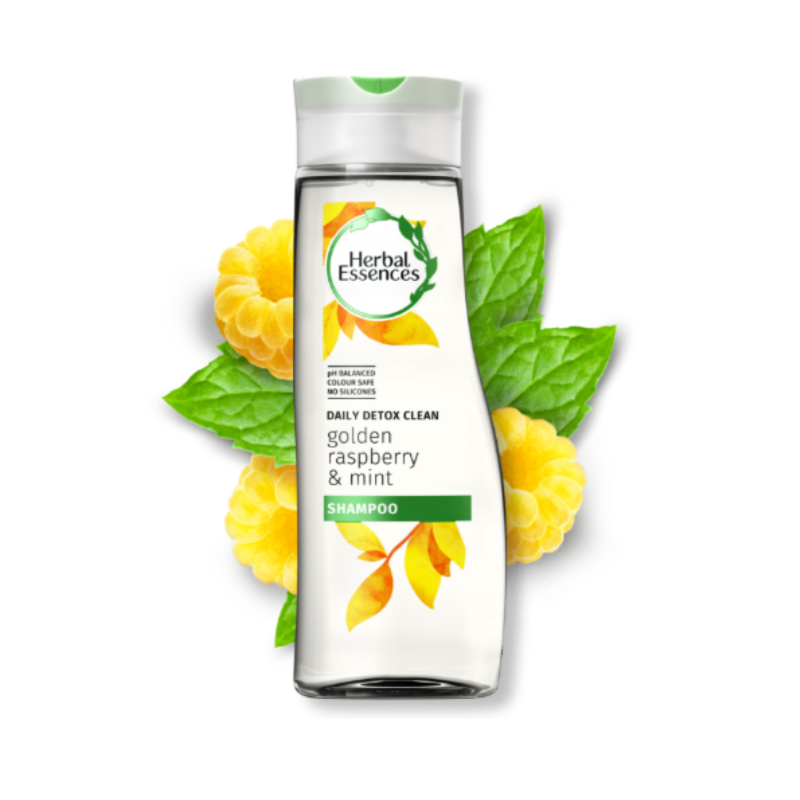 Herbal Essences Daily Detox Clean Golden Raspberry & Mint Shampoo 200ml