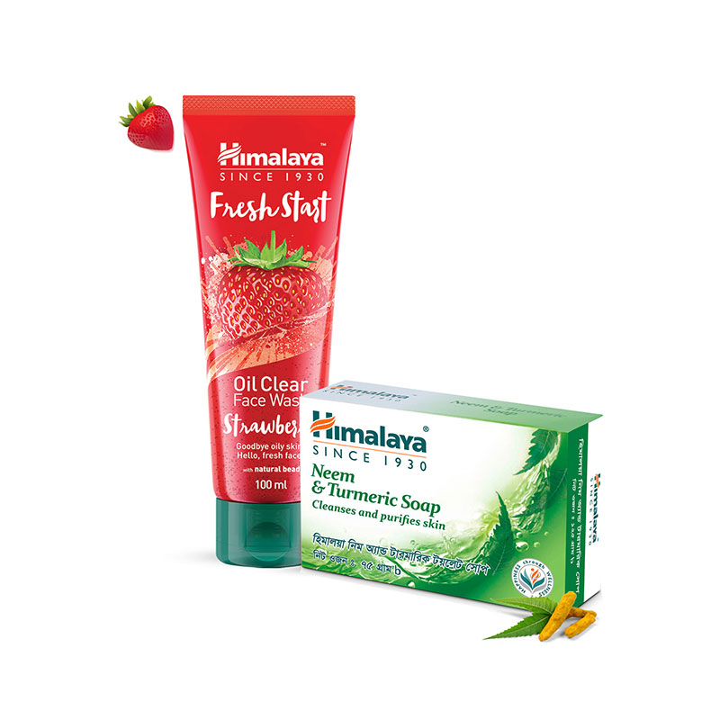 Himalaya Fresh Start Strawberry Face Wash 100ml Get Himalaya Neem Soap 75g Free