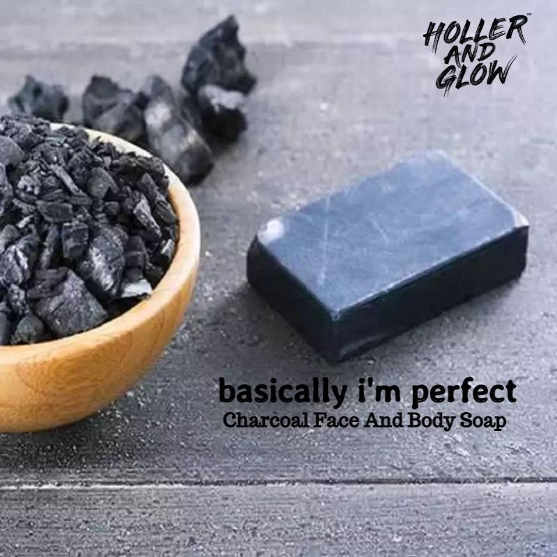 Holler And Glow Basically I'm Perfect Charcoal Face And Body Soap 100g