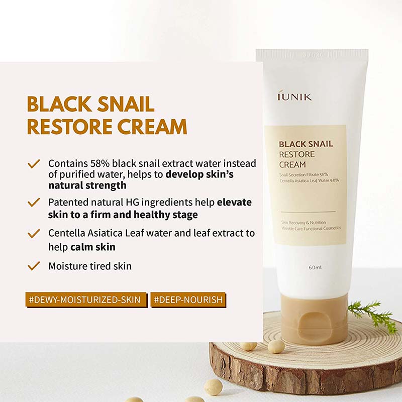 iUNIK Black Snail Restore Cream 60ml