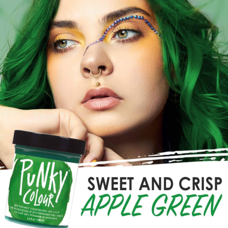 Jerome Russell Punky Color Semi-Permanent Conditioning Hair Color 100ml- Apple Green