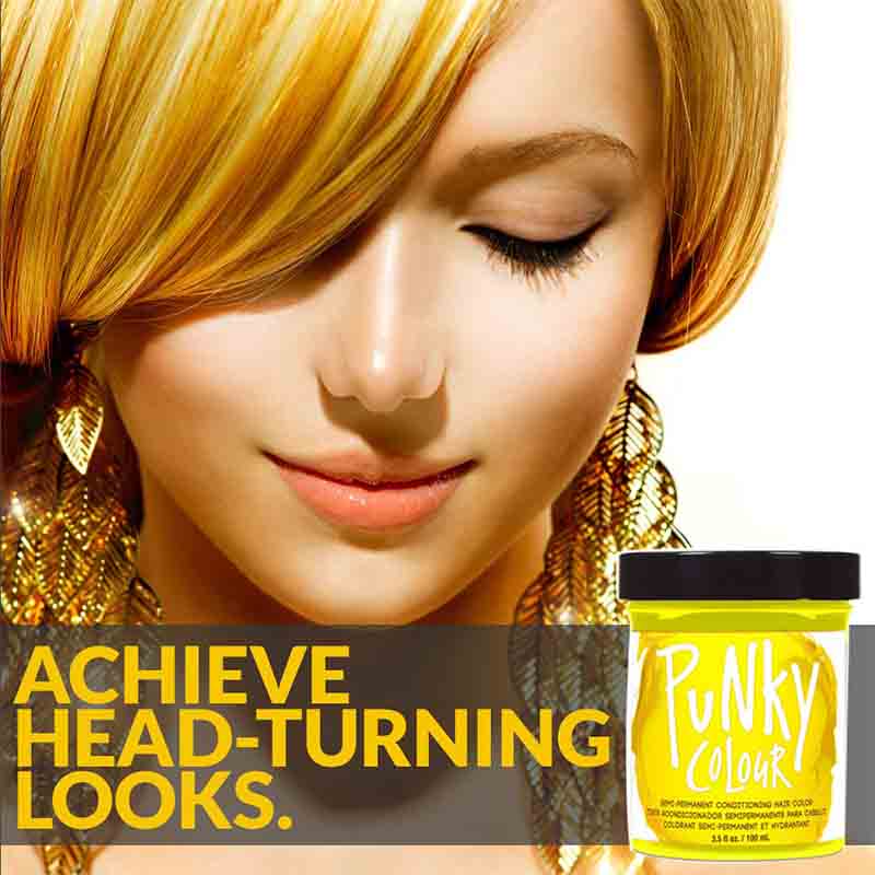 Jerome Russell Punky Color Semi-Permanent Conditioning Hair Color 100ml - Bright Yellow