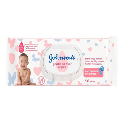 Johnson's Gentle All Over Wipes - 56 Wipes