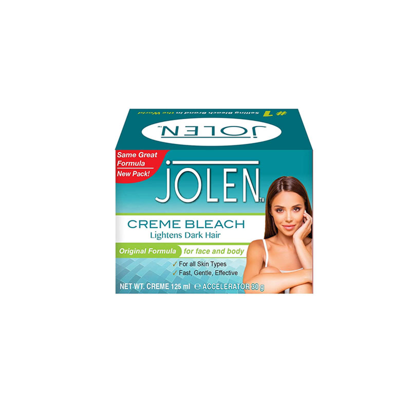 Jolen Creme Bleach Lightens Dark Hair 125ml - Original Formula