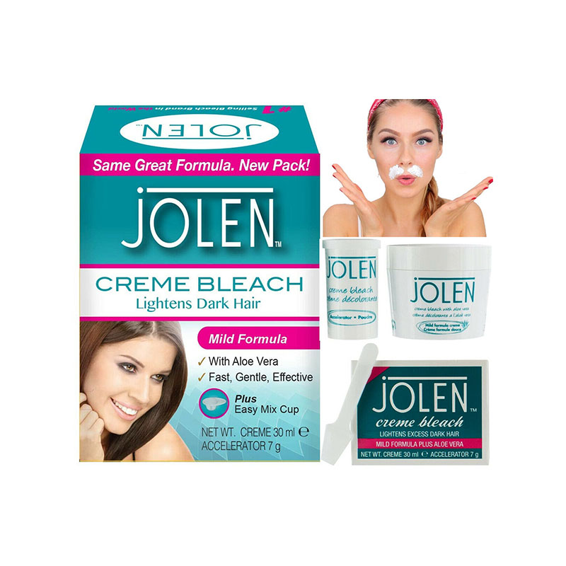 Jolen Creme Bleach Mild Formula 30ml - Lightens Dark Hair