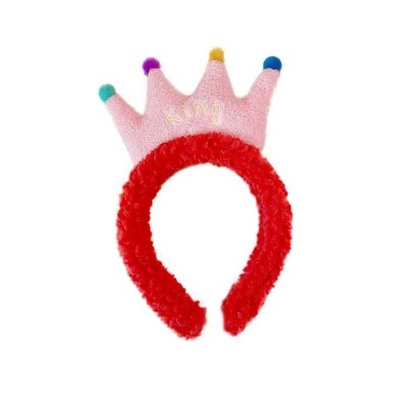 Korean Style Crown Headband - Red