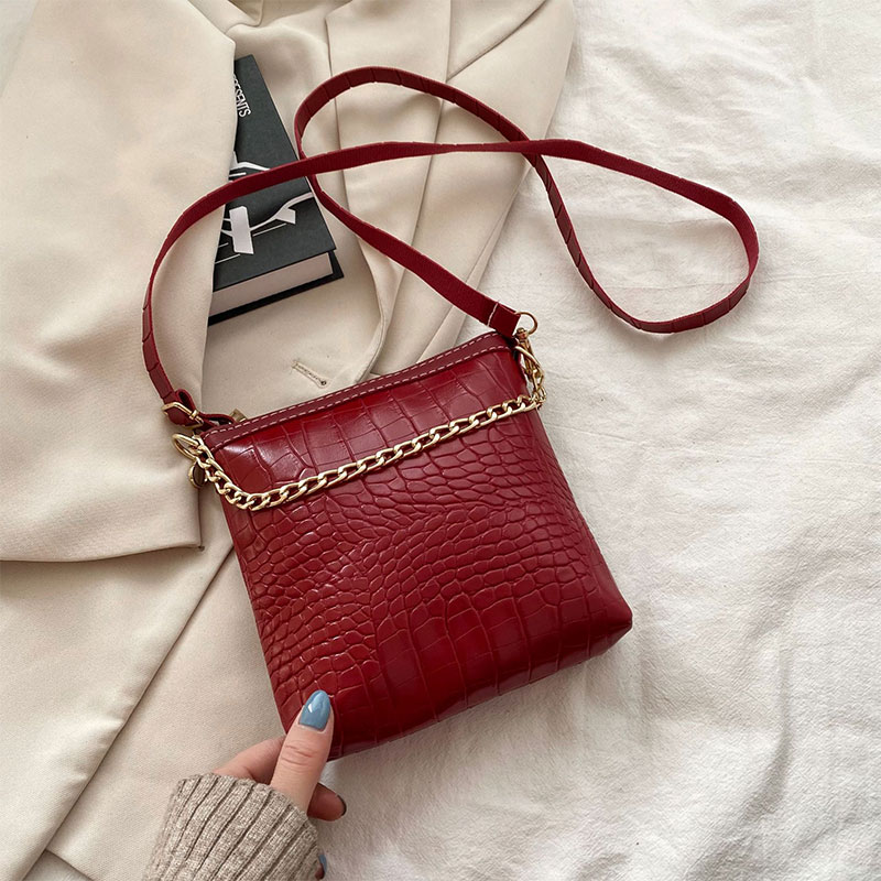 Ladies Crocodile Pattern Shoulder Diagonal Bag (301086)