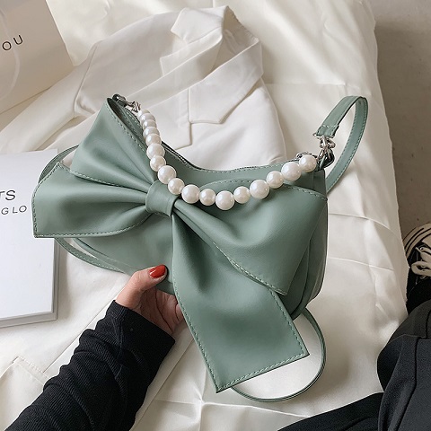 Ladies Fashionable Bow Knot Style Pearl Bag (1001005)