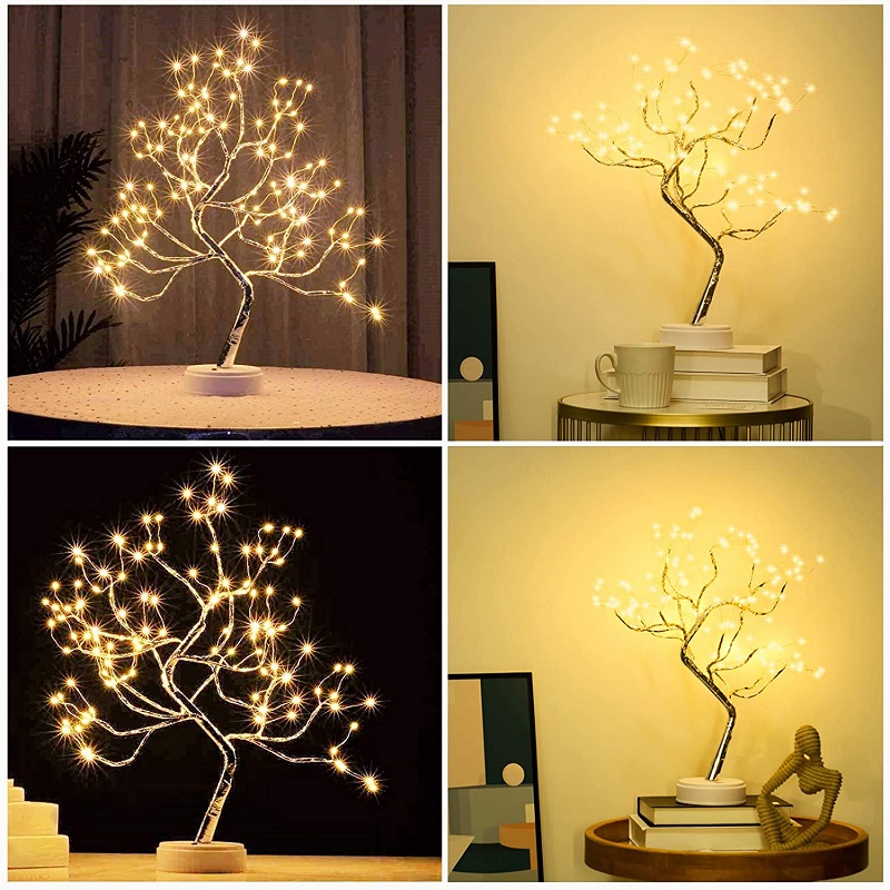 LED Copper Wire Tree Lights - Warm White (20258)