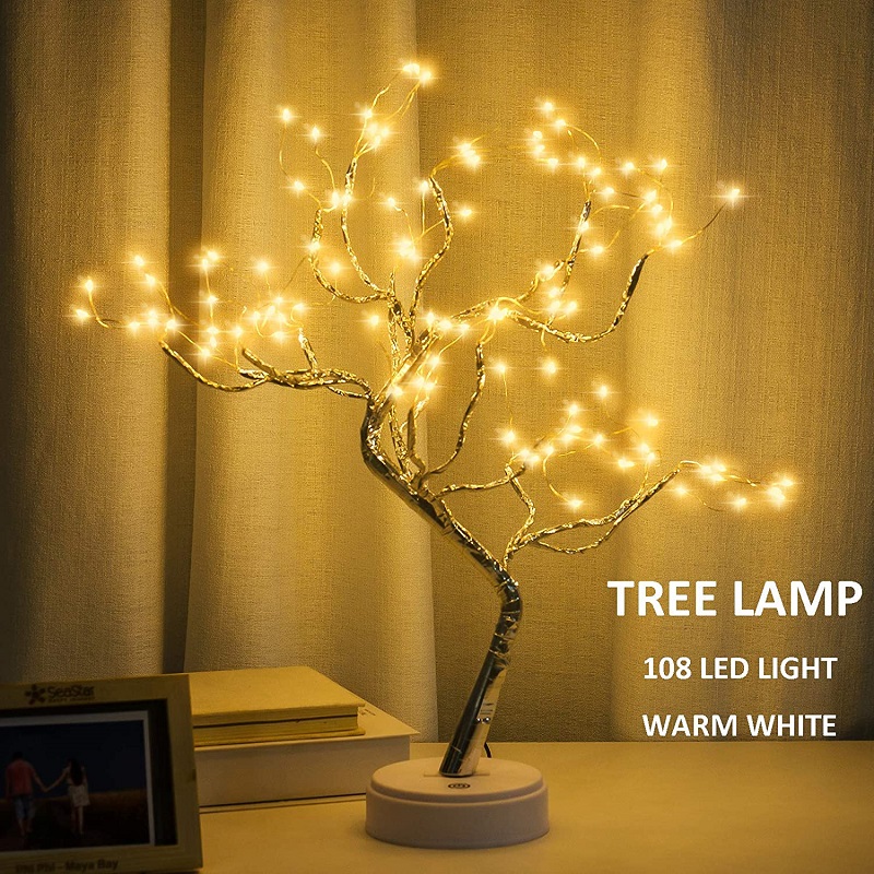 LED Copper Wire Tree Lights - Warm White (20258)