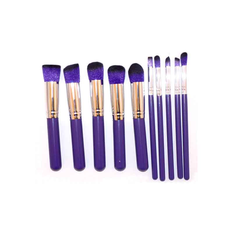 Lilyz 10 Pcs Makeup Brush Set - purple (4043)