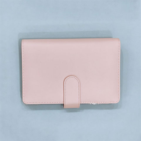 Little Girl Coil Leather Notebook - Pink