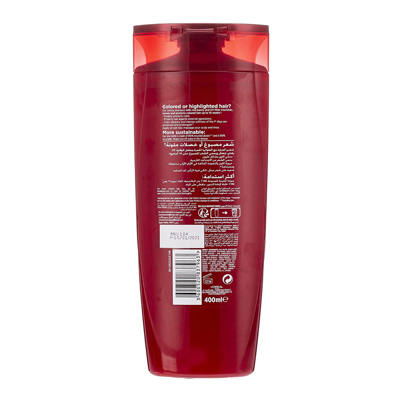 L'Oreal Elvive Color Protecting Shampoo For Colored or Highlighted Hair 400ml